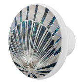 Zeeschelp Art Deco - Abalone Schelp en Parel Keramische Knop (Rechts)