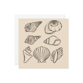 Zeeschelp, Beach Stationery Flat Note Kaart Notitiekaartje (Voorkant / Achterkant in situ)