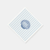 Zeeschelp Coastal Painting Nautical Stripe Servet (Hoek)