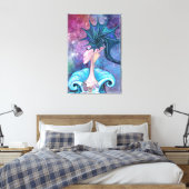Zeeschelp Dame Canvas Print - Schilderij (Insitu (Slaapkamer))