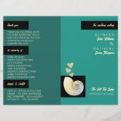 Zeeschelp en harten, Beach bruiloft programma (Voorkant)