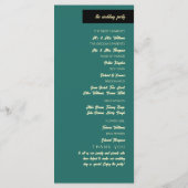 Zeeschelp en harten, strand bruiloft programmakaart (Achterkant)