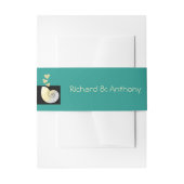 Zeeschelp en harten, strand bruiloft uitnodigingen wikkel (Voorkant Voorbeeld)