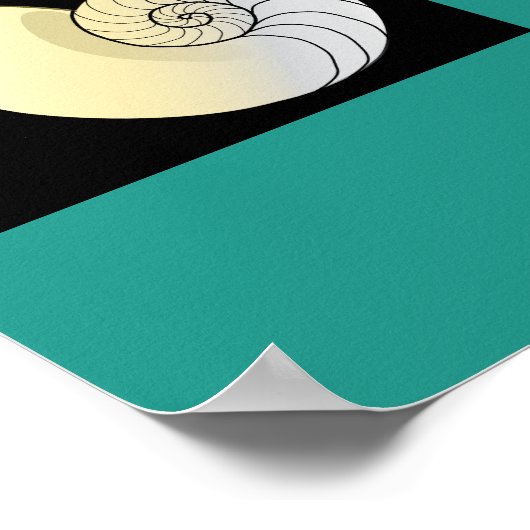 Zeeschelp en harten, strand bruiloft Welkom Poster (Hoek)