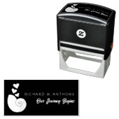 Zeeschelp en harten  zelfinktende stempel (In situ)