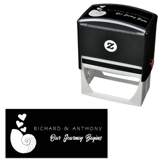 Zeeschelp en harten  zelfinktende stempel (In situ)