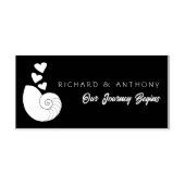 Zeeschelp en harten  zelfinktende stempel (Design)