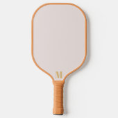 Zeeschelp en Indisch Geel Modern Monogram Pickleball Paddle (Achterkant)