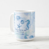 Zeeschelp- en schelpdieren van het strand Welkomst Koffiemok (Voorkant links)