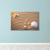Zeeschelp en zeeduivel canvas afdruk (Insitu (Houten vloer))