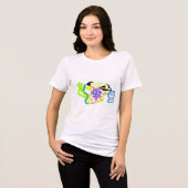 Zeeschelp en zeester Tri-Blend shirt (Voorkant volledig)