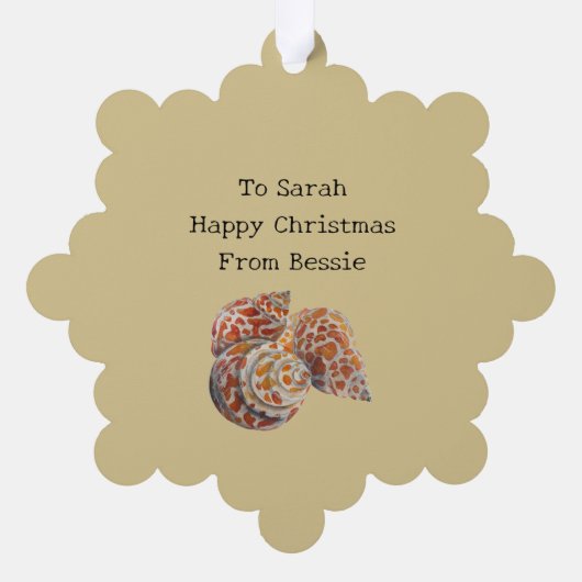 Zeeschelp/Fossickers Ornament Kaart (Achterkant)