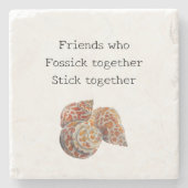 Zeeschelp/Fossickers Stenen Onderzetter (Voorkant)