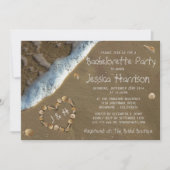 Zeeschelp Hart Strand Bachelorette Feestje Kaart (Voorkant)