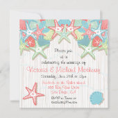 Zeeschelp-huwelijksontvangst-feest uitnodigingen (Voorkant)