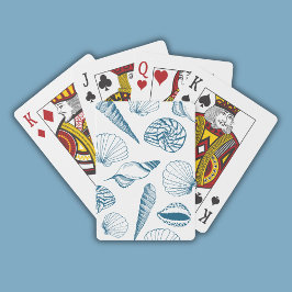 Zeeschelp Illustratie blauw Pokerkaarten
