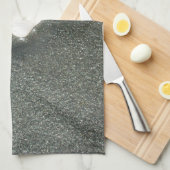 Zeeschelp in het zand: een zout souvenir theedoek (Quarter Fold)