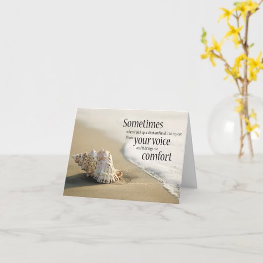 Zeeschelp, je stem brengt me troost kaart (Gele Bloem)