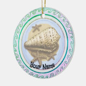  zeeschelp keramisch ornament (Links)