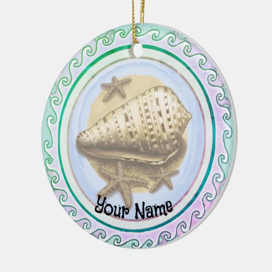  zeeschelp keramisch ornament (Links)