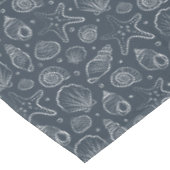 Zeeschelp Kust Nautilus Boho Strand Donkerblauw Tafelkleed (Gekanteld)