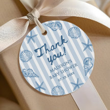 Zeeschelp Kust Strand Baby Shower Bedankt