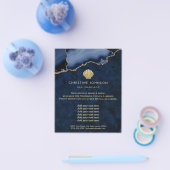 zeeschelp logo op blauw ontwerp flyer (Enkel)