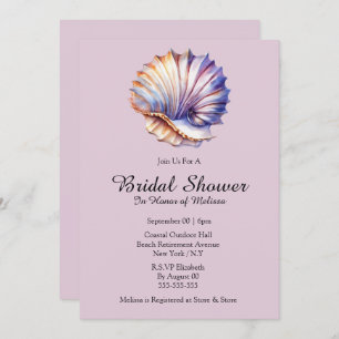 Zeeschelp nautisch strand vrijgezellenfeest roze w kaart