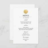 Zeeschelp nep goud folie | Oceaan bruiloftsmenu Kaart (Voorkant / Achterkant)
