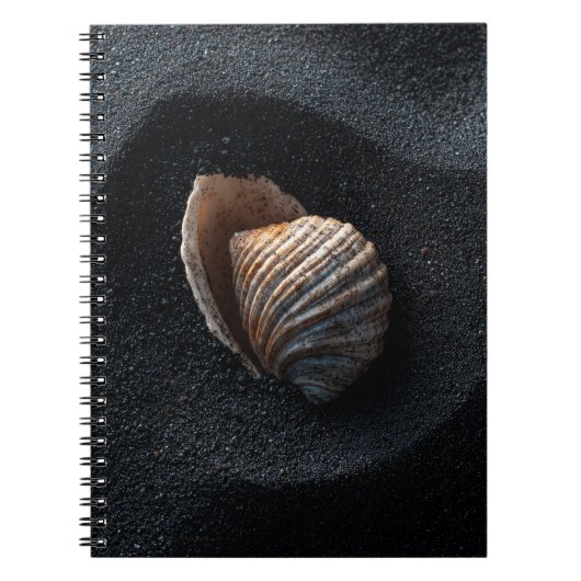 Zeeschelp op Dark Sand Notitieboek (Voorkant)