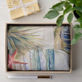 Zeeschelp op het strand tissuepapier (Geschenk)