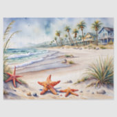 Zeeschelp op het strand tissuepapier (Voorkant)