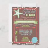 Zeeschelp Post Bruiloftsreceptie Uitnodigingen (Voorkant)