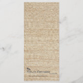 Zeeschelp Rand in Bruin Bruiloft Menu (Achterkant)