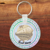 zeeschelp sleutelhanger (Voorkant)