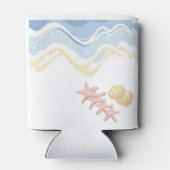 Zeeschelp Starfish Ocean Zee Thema Sticker Blikjeskoeler (Achterkant)