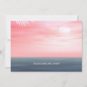 Zeeschelp Strand Baby Shower Kaart (Achterkant)