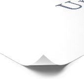 Zeeschelp strand blauwe bruidsontvangst foto afdruk (Hoek)