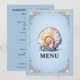 Zeeschelp strand huwelijksfeest nautische conchsch menu