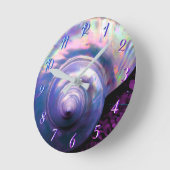 Zeeschelp tropische opaal moeder van parel look pa ronde klok (Hoek)