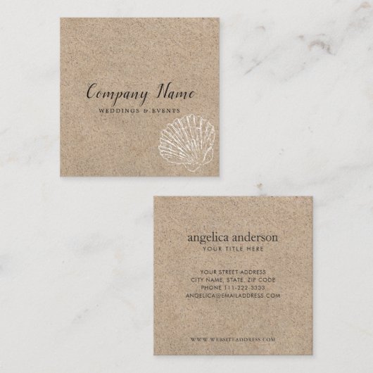 Zeeschelp Vierkante Visitekaartje (Voorkant / Achterkant)