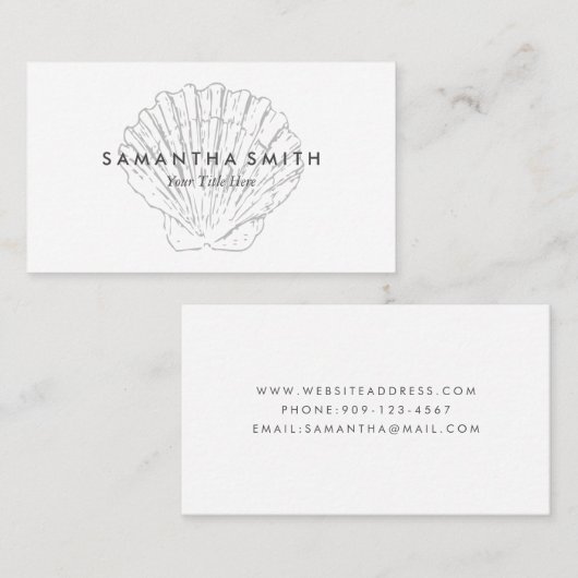 Zeeschelp Visitekaartje (Voorkant / Achterkant)