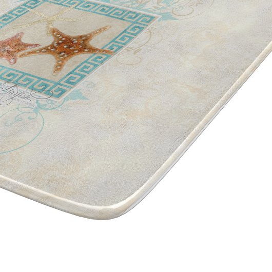 Zeeschelp voor de Starviszee Oceaan Grieks sleutel Snijplank (Hoek)