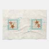 Zeeschelp voor de Starviszee Oceaan Grieks sleutel Theedoek (Horizontaal)