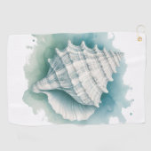 Zeeschelp voor kust/zee golfhanddoek (Horizontaal)