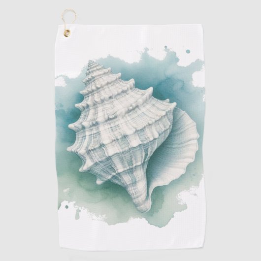 Zeeschelp voor kust/zee golfhanddoek (Voorkant)