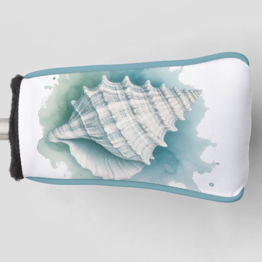 Zeeschelp voor kust/zee golfheadcover (Voorkant)