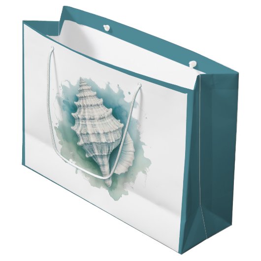 Zeeschelp voor kust/zee groot cadeauzakje (Voorkant Gekanteld)