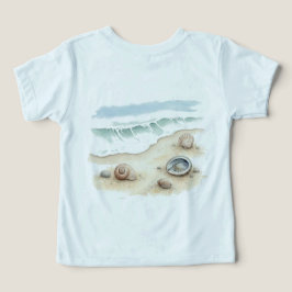 Zeeschelp & Zand Waterverf Strand Peuter T-Shirt