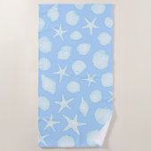 Zeeschelp & Zeesterren – Kust Zomer Vibes Strandlaken (Voorkant)